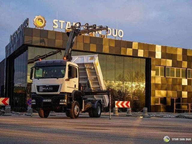 MAN TGS 18.360 4x4 HIAB 144 E-4 Crane Kipper - Camión volquete, Camión grúa: foto 1 MAN TGS 18.360 4x4 HIAB 144 E-4 Crane Kipper - Camión volquete, Camión grúa: foto 1