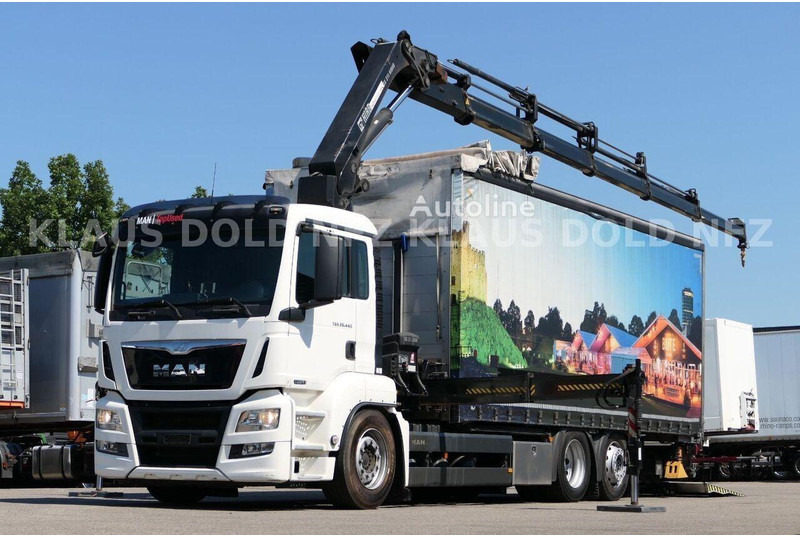 MAN TGS 22.440 - Curtain side+crane 6x2 - Camión lona: foto 1 MAN TGS 22.440 - Curtain side+crane 6x2 - Camión lona: foto 1