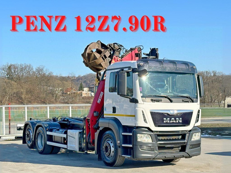 MAN TGS 26.400 Abrollkipper* PENZ 12Z7.90R* TOP - Camión multibasculante, Camión grúa: foto 1 MAN TGS 26.400 Abrollkipper* PENZ 12Z7.90R* TOP - Camión multibasculante, Camión grúa: foto 1