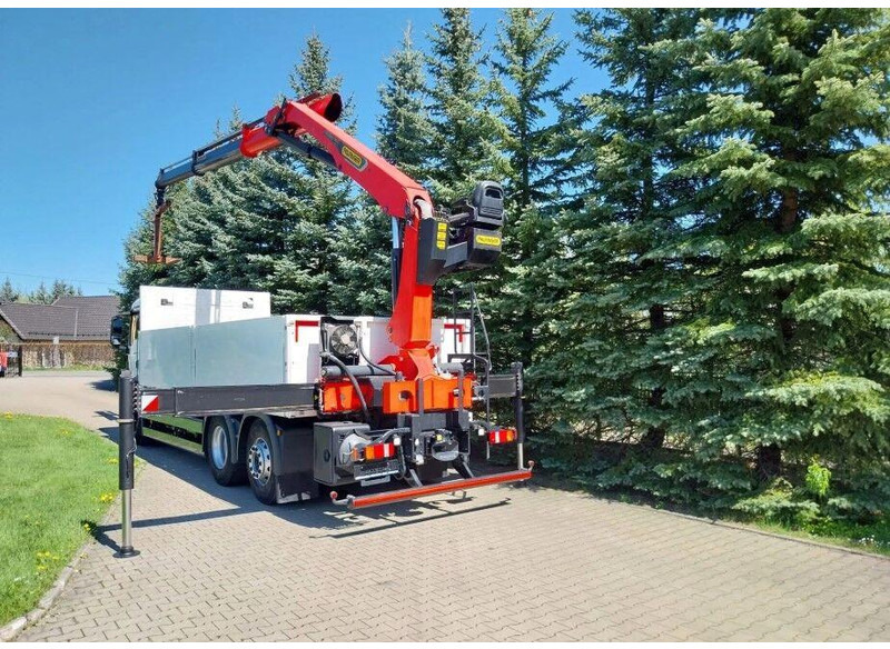 Camión caja abierta, Camión grúa MAN TGS 26.400 Flatbed + Crane Palfinger PK 23001L: foto 8