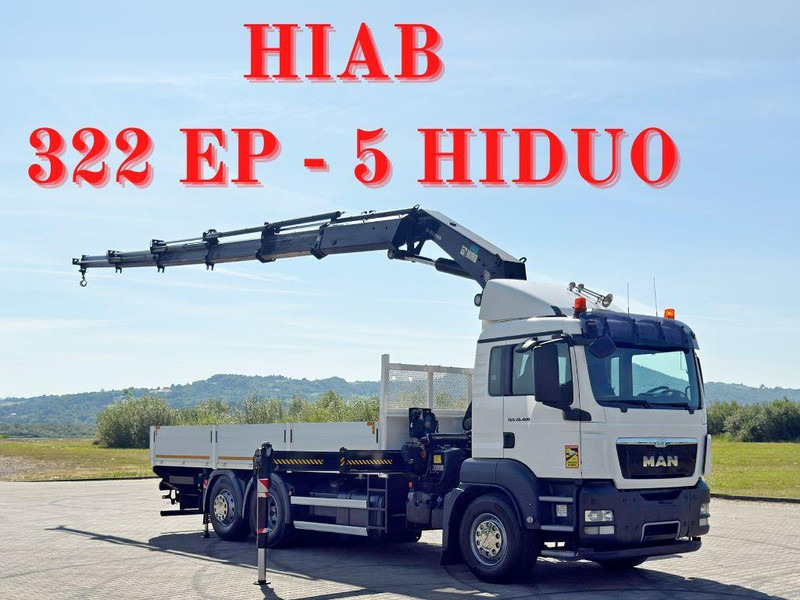 MAN TGS 26.400 * HIAB 322 EP-5 HIDUO + FUNK* TOP - Camión caja abierta, Camión grúa: foto 1 MAN TGS 26.400 * HIAB 322 EP-5 HIDUO + FUNK* TOP - Camión caja abierta, Camión grúa: foto 1