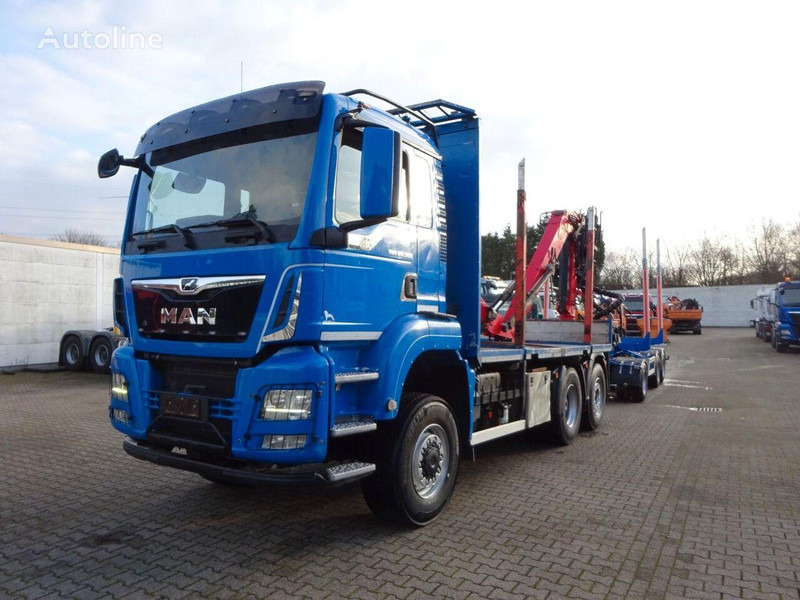 MAN TGS 28.500 6x4 Log truck + Crane Epsilon + Trailer - Camión forestal, Camión grúa: foto 1 MAN TGS 28.500 6x4 Log truck + Crane Epsilon + Trailer - Camión forestal, Camión grúa: foto 1