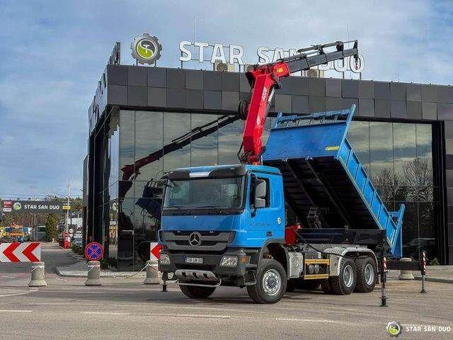 Mercedes-Benz ACTROS 3341 6x6 HMF 4220 K4 CRANE KIPPER - Camión volquete, Camión grúa: foto 1 Mercedes-Benz ACTROS 3341 6x6 HMF 4220 K4 CRANE KIPPER - Camión volquete, Camión grúa: foto 1