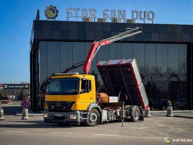 Mercedes-Benz AXOR 1824 4x2 HMF 975 HDS Crane Rotator Kipper - Camión volquete, Camión grúa: foto 1 Mercedes-Benz AXOR 1824 4x2 HMF 975 HDS Crane Rotator Kipper - Camión volquete, Camión grúa: foto 1
