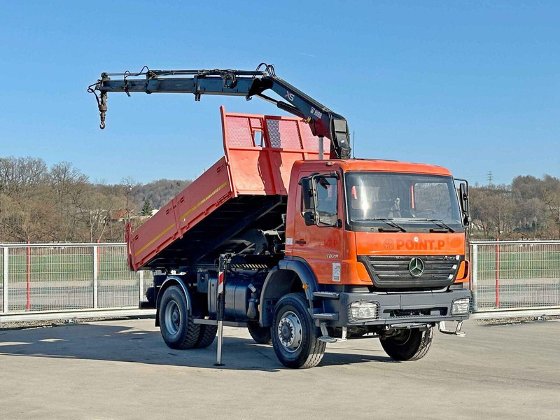 Mercedes-Benz AXOR 1829 * HIAB 1111 HIDUO + FUNK * TOP * 4x4 - Camión volquete, Camión grúa: foto 2 Mercedes-Benz AXOR 1829 * HIAB 1111 HIDUO + FUNK * TOP * 4x4 - Camión volquete, Camión grúa: foto 2
