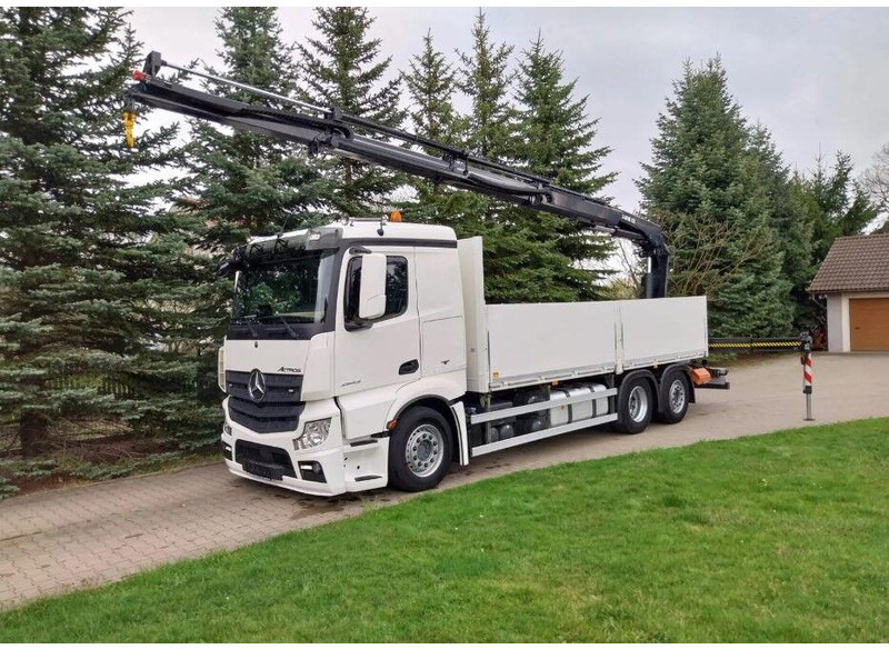 Mercedes-Benz Actros 2643 Flatbed + Crane HIAB X-HIPRO 232 E-3 - Camión caja abierta, Camión grúa: foto 2 Mercedes-Benz Actros 2643 Flatbed + Crane HIAB X-HIPRO 232 E-3 - Camión caja abierta, Camión grúa: foto 2