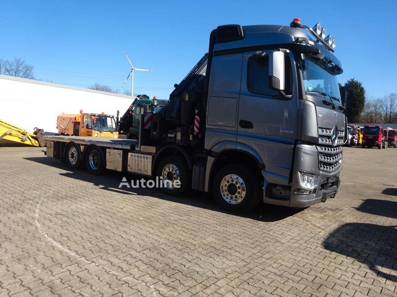 Mercedes-Benz Arocs 3453 8x2 Open Flatbed + Crane Fassi F820 - Camión caja abierta, Camión grúa: foto 3 Mercedes-Benz Arocs 3453 8x2 Open Flatbed + Crane Fassi F820 - Camión caja abierta, Camión grúa: foto 3