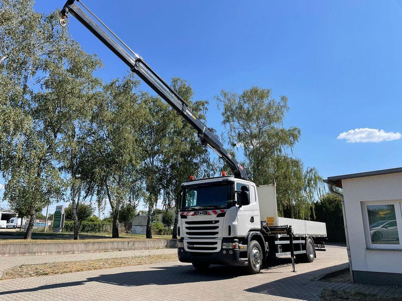 Scania G 380 Pritsche Kran Hiab 122B - Camión caja abierta, Camión grúa: foto 1 Scania G 380 Pritsche Kran Hiab 122B - Camión caja abierta, Camión grúa: foto 1