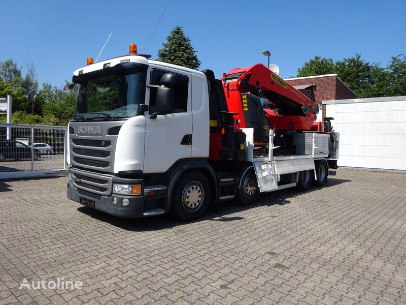 Scania G410 - Flatbed+crane - Camión caja abierta, Camión grúa: foto 1 Scania G410 - Flatbed+crane - Camión caja abierta, Camión grúa: foto 1