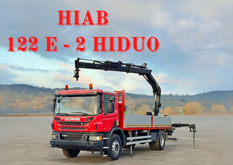 Scania P 280 * HIAB 122 E - 2 HIDUO + FUNK* TOPZUSTAND - Camión caja abierta, Camión grúa: foto 1 Scania P 280 * HIAB 122 E - 2 HIDUO + FUNK* TOPZUSTAND - Camión caja abierta, Camión grúa: foto 1
