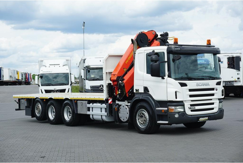 Scania P 420 / 8 X 4 / TRIDEM / SKRZYNIOWY + HDS / PALFINGER PK 26002 / - Camión caja abierta, Camión grúa: foto 3 Scania P 420 / 8 X 4 / TRIDEM / SKRZYNIOWY + HDS / PALFINGER PK 26002 / - Camión caja abierta, Camión grúa: foto 3