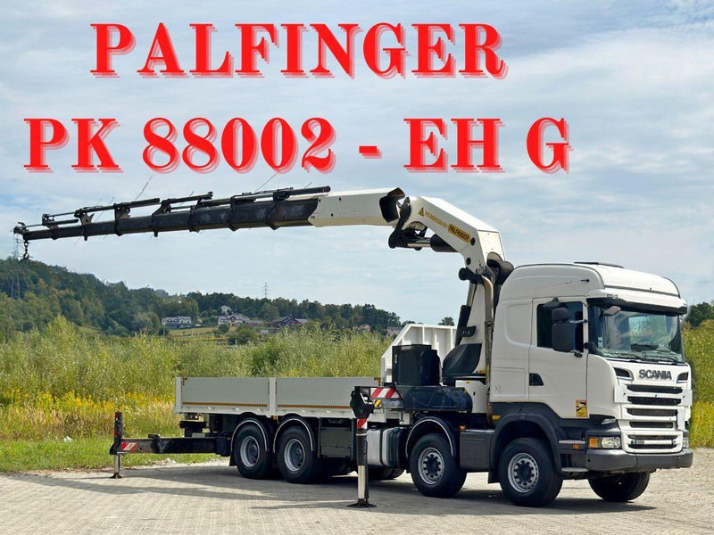 Scania R 500 * PK 88002 - EH G + FUNK * 8x4 *TOPZUSTAND - Camión caja abierta, Camión grúa: foto 1 Scania R 500 * PK 88002 - EH G + FUNK * 8x4 *TOPZUSTAND - Camión caja abierta, Camión grúa: foto 1