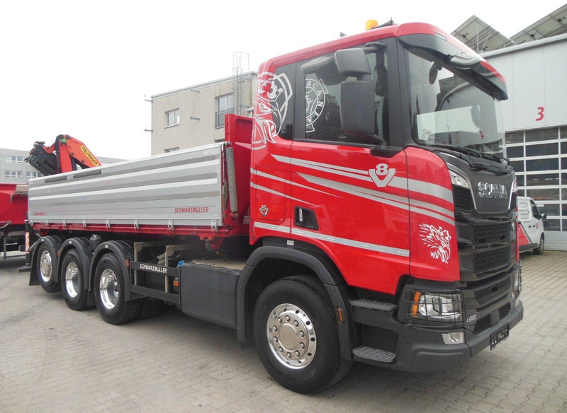 Scania R 580 8X4 + PALFINGER PK 19.001 crane - Camión volquete, Camión grúa: foto 2 Scania R 580 8X4 + PALFINGER PK 19.001 crane - Camión volquete, Camión grúa: foto 2