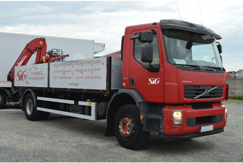 Volvo FE 18.280 - Camión caja abierta, Camión grúa: foto 2 Volvo FE 18.280 - Camión caja abierta, Camión grúa: foto 2