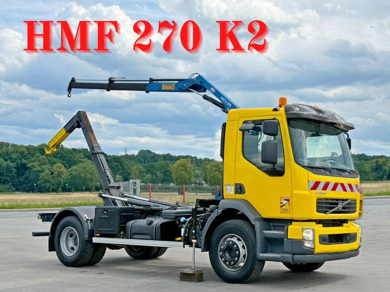 Volvo FL 240 * Abrollkipper * HMF 270 K2 * TOPZUSTAND - Camión multibasculante, Camión grúa: foto 1 Volvo FL 240 * Abrollkipper * HMF 270 K2 * TOPZUSTAND - Camión multibasculante, Camión grúa: foto 1