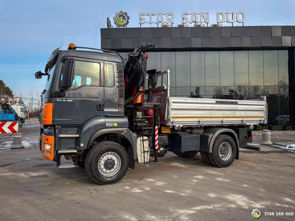 Camión volquete MAN  TGS 18.480  PALFINGER PK 16502 HDS Crane,Kipper: foto 8