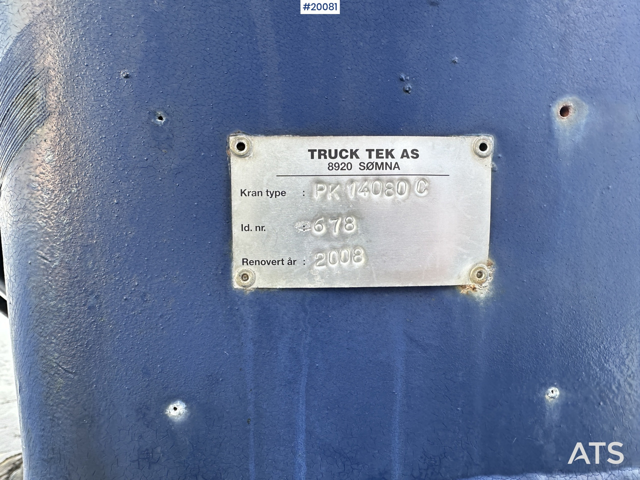 Grúa para camión Palfinger PK 14080 C kran m/ hydraulikk pumpe: foto 12