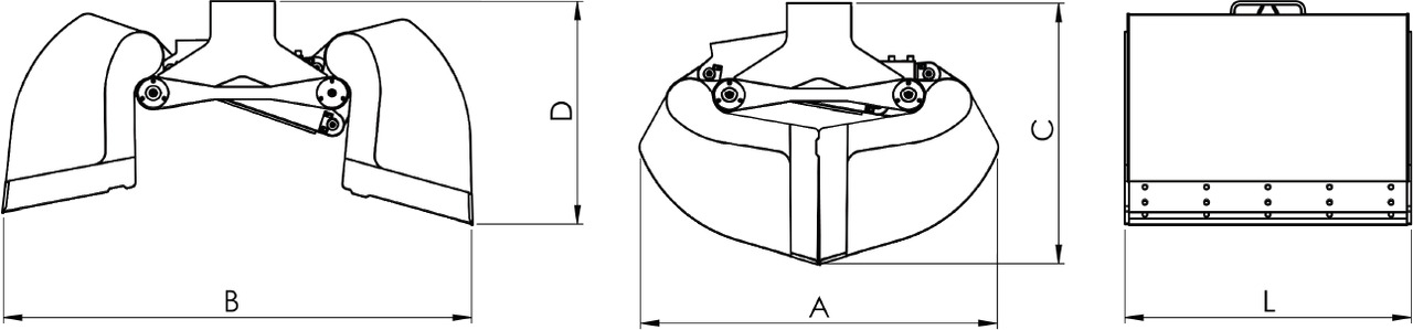 Clamshell bucket with high capacity BV-S 650 - Cuchara de mordazas para Grúa para camión: foto 3 Clamshell bucket with high capacity BV-S 650 - Cuchara de mordazas para Grúa para camión: foto 3