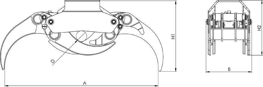 LOG GRAB REINFORCED SERIE PF-R .36 - Pinza de manipulación para Grúa para camión: foto 3 LOG GRAB REINFORCED SERIE PF-R .36 - Pinza de manipulación para Grúa para camión: foto 3