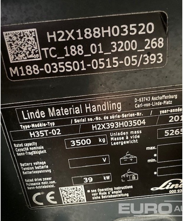 2017 Linde H35T-02 - Carretilla elevadora: foto 3 2017 Linde H35T-02 - Carretilla elevadora: foto 3
