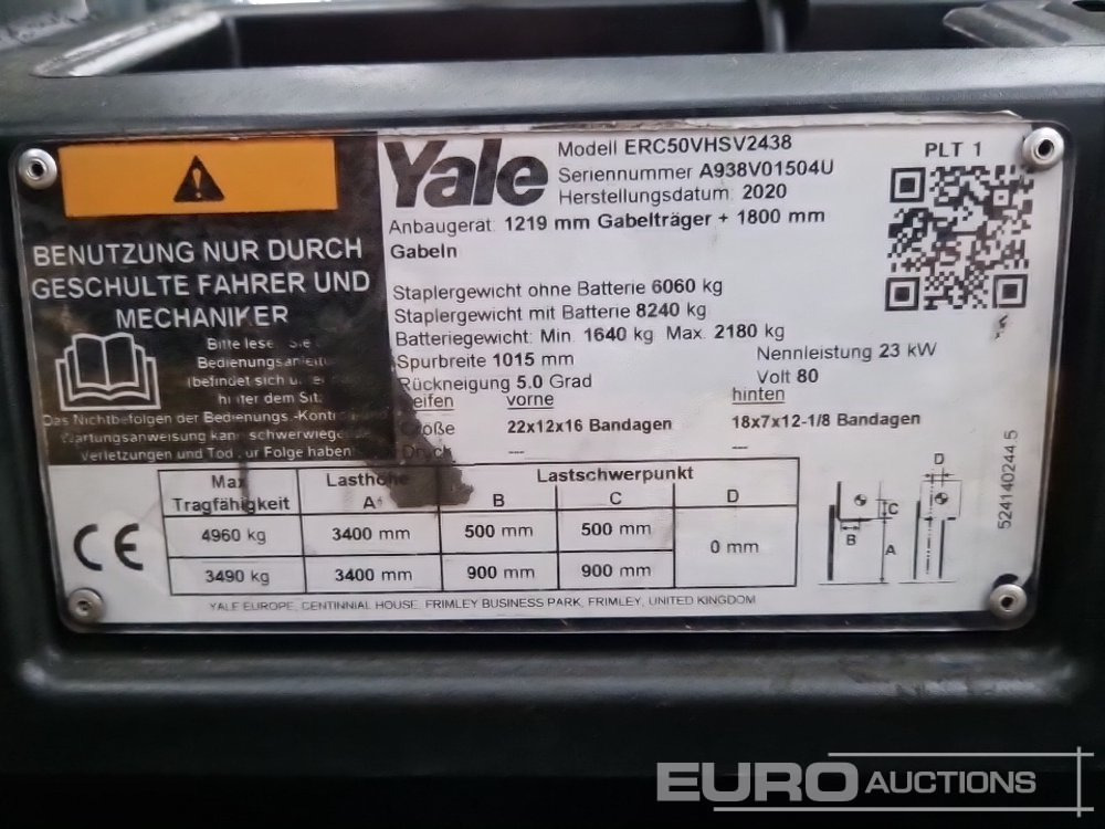 Carretilla elevadora 2020 Yale ERC50VHS: foto 32