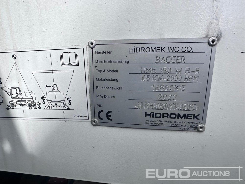 2022 Hidromek HMK150W R-5 - Excavadora de ruedas: foto 3 2022 Hidromek HMK150W R-5 - Excavadora de ruedas: foto 3