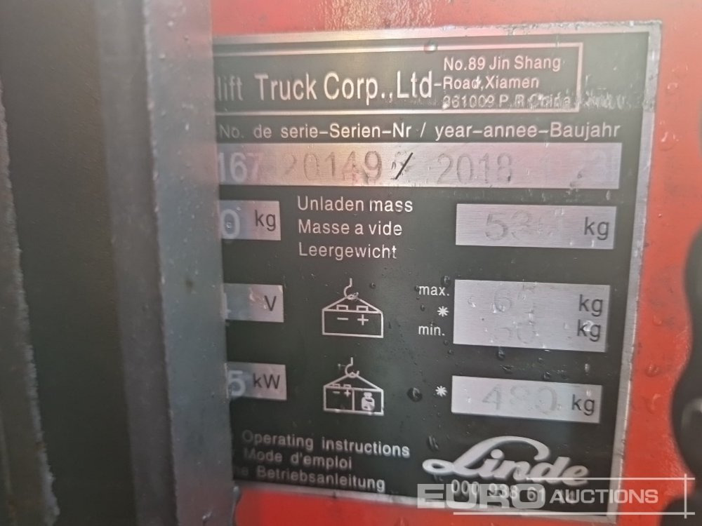 Equipo de manutención 2018 Linde ELectric Walk Behind Pallet Truck: foto 13 Equipo de manutención 2018 Linde ELectric Walk Behind Pallet Truck: foto 13