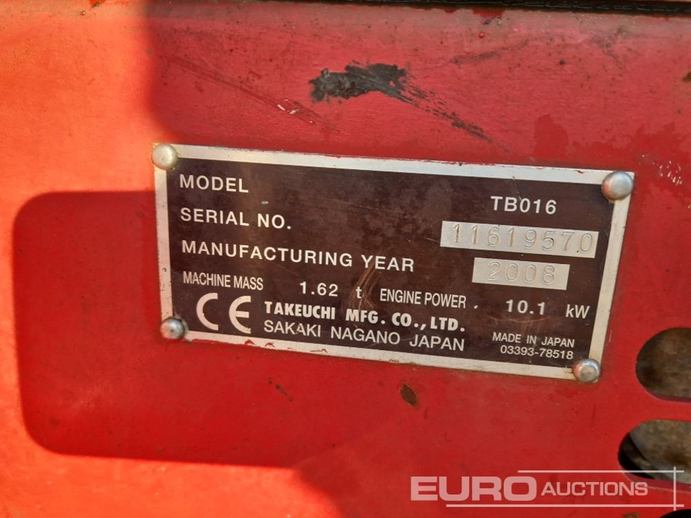Miniexcavadora Takeuchi TB016: foto 27