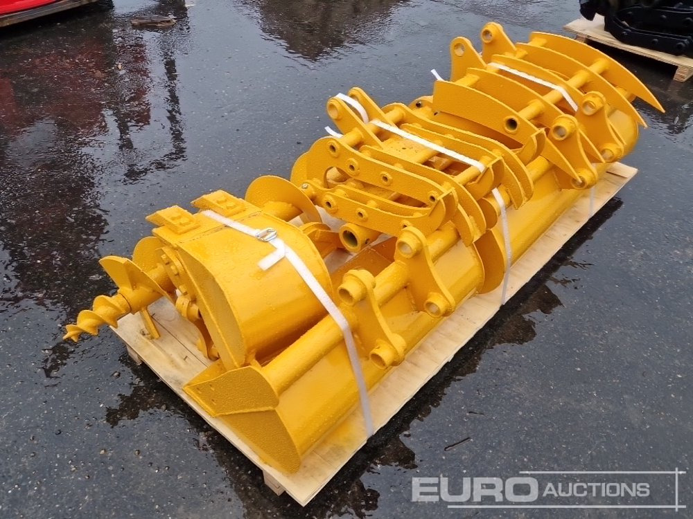 Unused 2025 GIYI QTY (8) CAT 301 Excavator Attachment, Rake, Ripper, Grabber, 12” Auger, 16” Auger, 8” Digging Bucket, 24”, 32” Ditching Bucket - Cazo: foto 2 Unused 2025 GIYI QTY (8) CAT 301 Excavator Attachment, Rake, Ripper, Grabber, 12” Auger, 16” Auger, 8” Digging Bucket, 24”, 32” Ditching Bucket - Cazo: foto 2