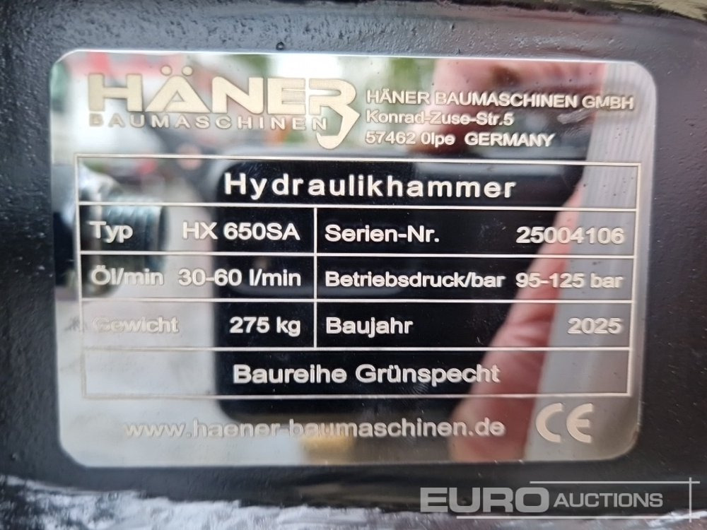 Martillo hidráulico Unused 2025 Häner HX650SA: foto 7