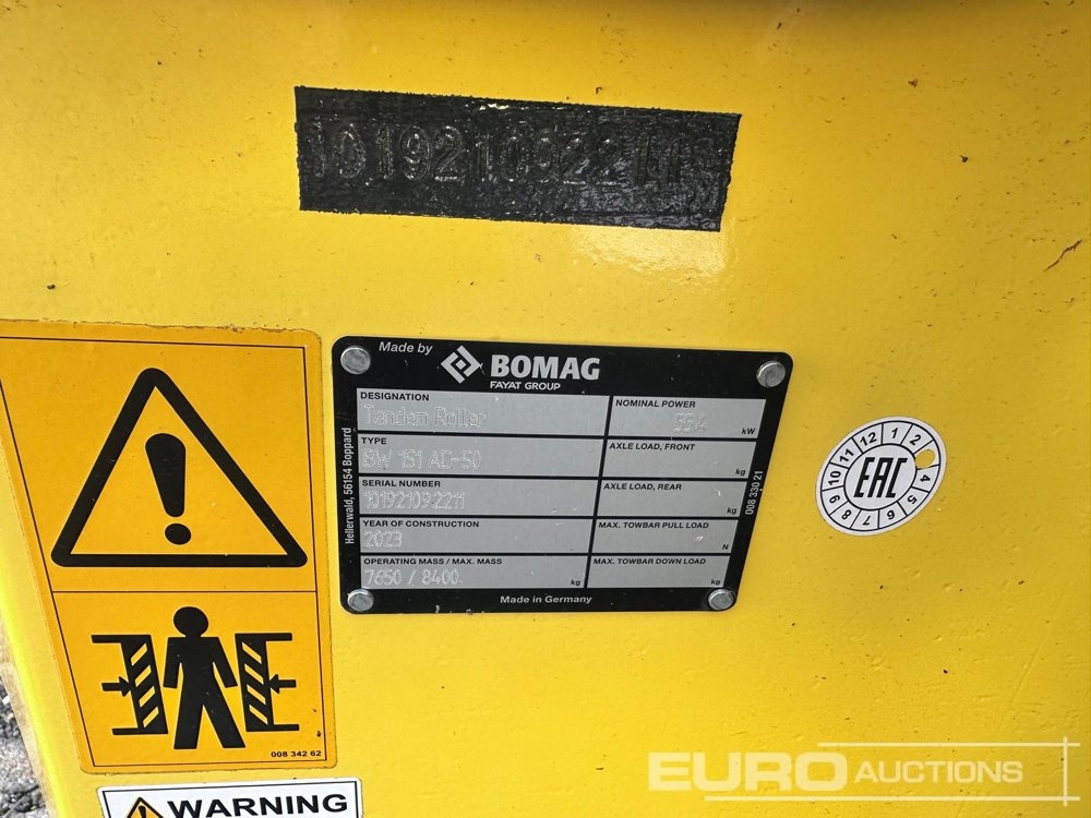 Unused Bomag BW151 AD-50 - Rodillo: foto 2 Unused Bomag BW151 AD-50 - Rodillo: foto 2