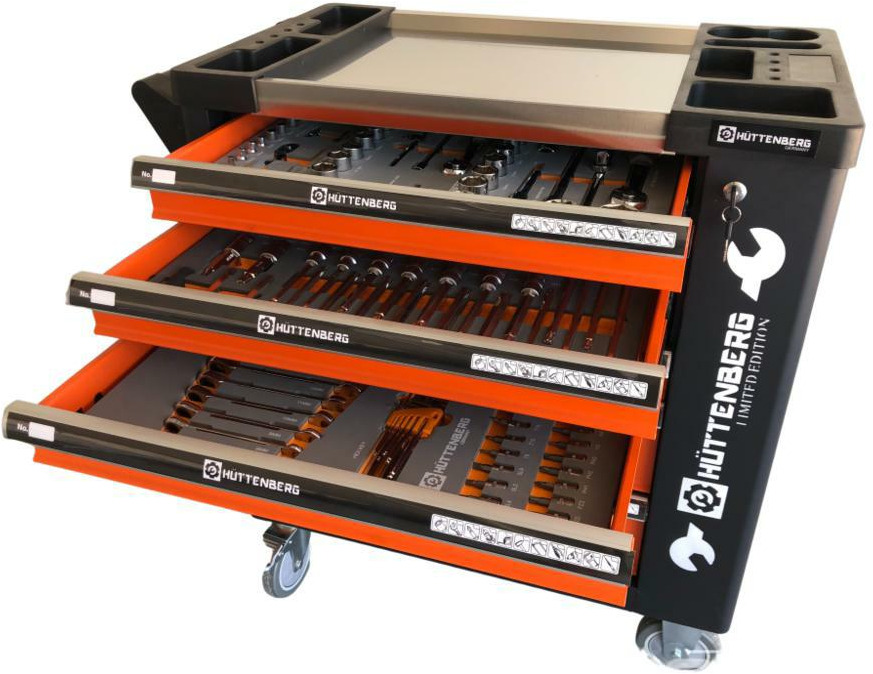 Unused Hüttenberg Tool Trolley, 6 Drawers with Tools - Equipo de construcción: foto 1 Unused Hüttenberg Tool Trolley, 6 Drawers with Tools - Equipo de construcción: foto 1