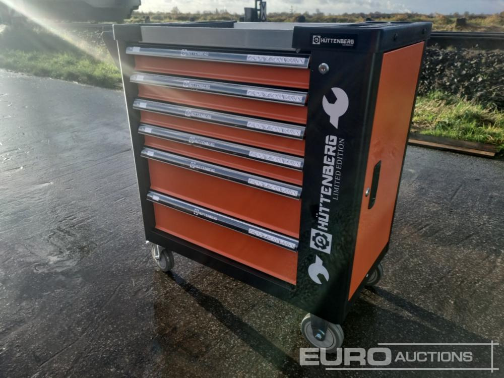 Unused Hüttenberg Tool Trolley, 6 Drawers with Tools - Equipo de construcción: foto 2 Unused Hüttenberg Tool Trolley, 6 Drawers with Tools - Equipo de construcción: foto 2