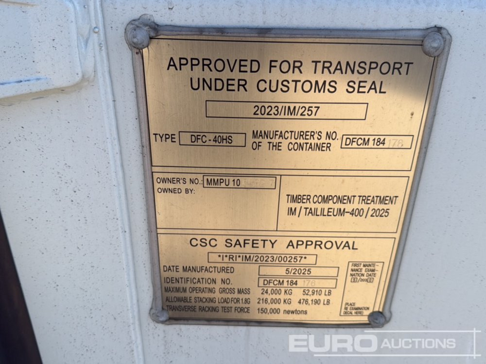 Contenedor marítimo 2025 40 HQ Container, One Side Mult-Door, 4 Doors / Contenedor: foto 6