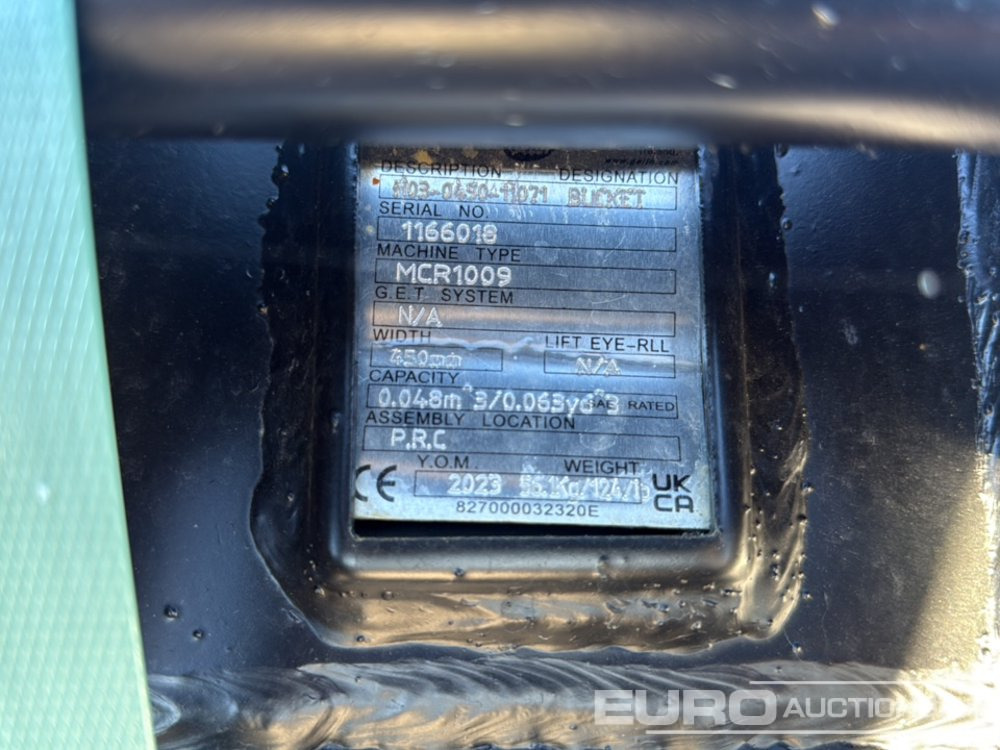 Geith Bucket H03-0450-11071 to Suit MCR1009 (S/Ns 1166019,1166018) (2 of) - Cazo: foto 5 Geith Bucket H03-0450-11071 to Suit MCR1009 (S/Ns 1166019,1166018) (2 of) - Cazo: foto 5