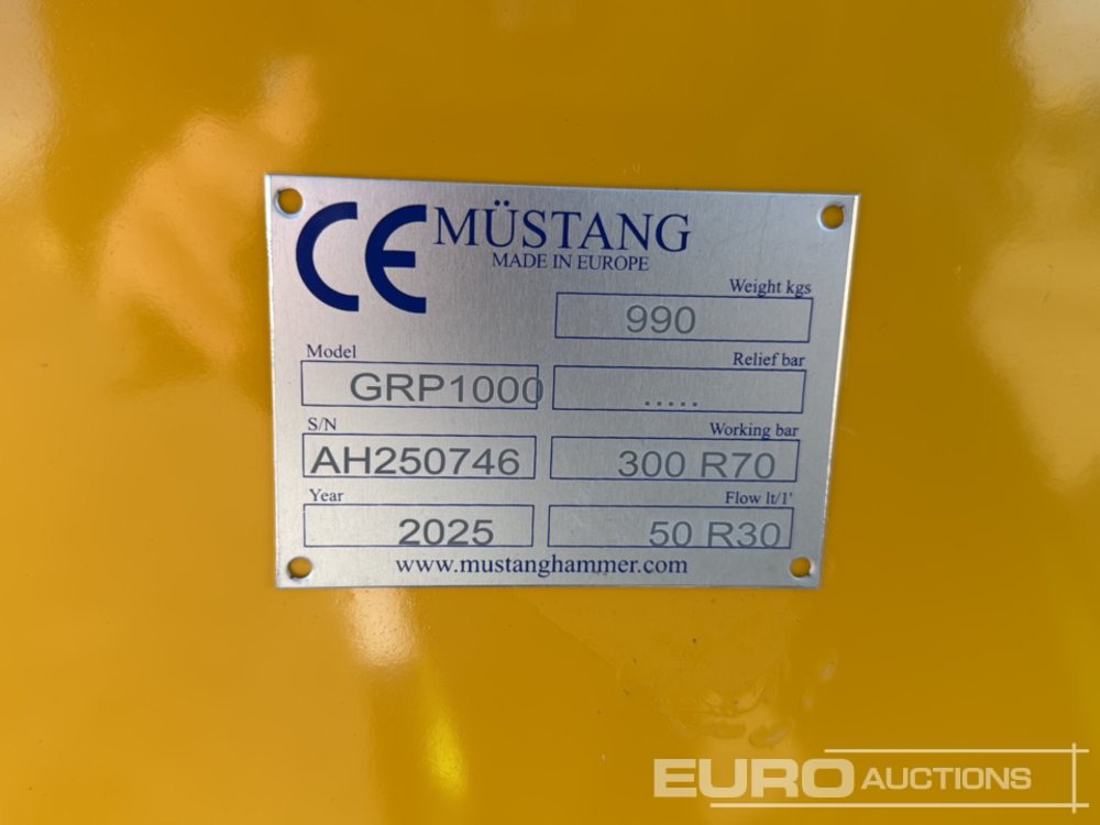 Unused 2025 Mustang GRP1000 - Implemento para Excavadora: foto 5 Unused 2025 Mustang GRP1000 - Implemento para Excavadora: foto 5