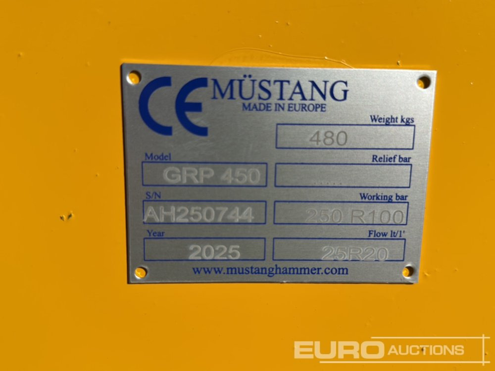 Unused 2025 Mustang GRP450 - Implemento para Excavadora: foto 5 Unused 2025 Mustang GRP450 - Implemento para Excavadora: foto 5