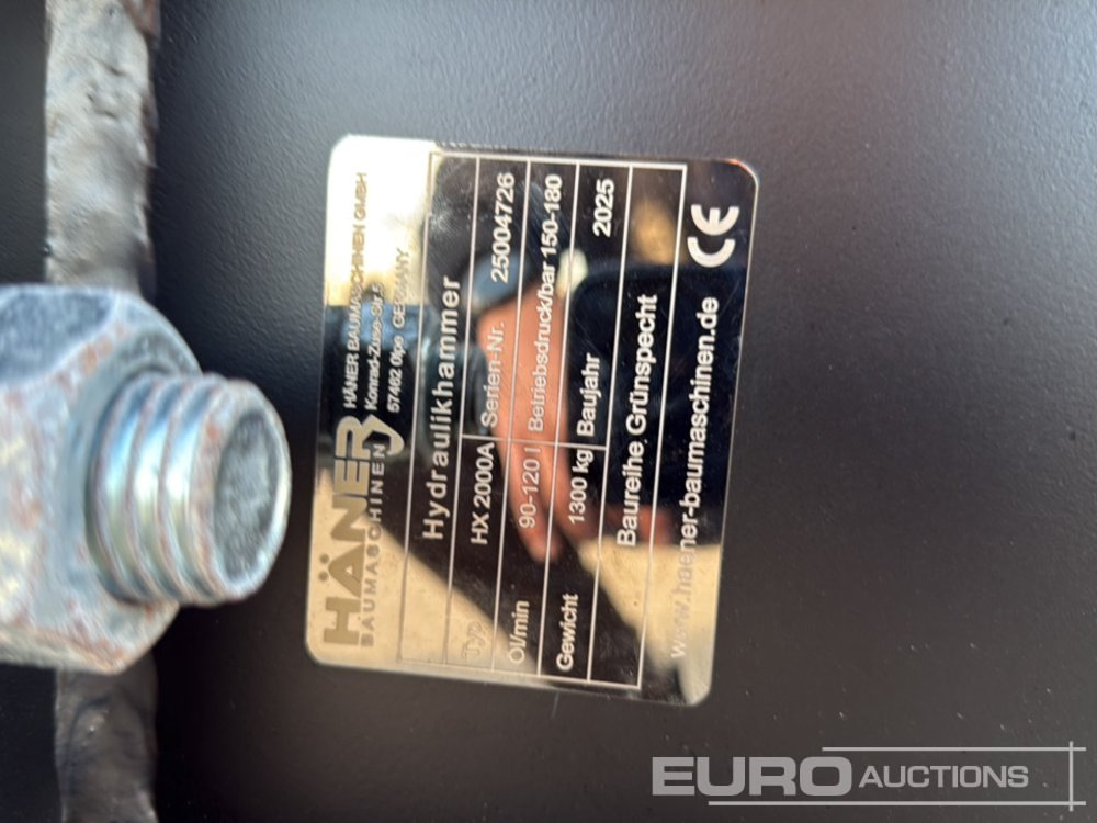 Unused 2025 Häner HX2000A - Martillo hidráulico: foto 5 Unused 2025 Häner HX2000A - Martillo hidráulico: foto 5