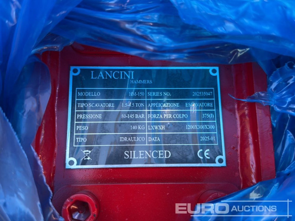 Unused 2025 Lancini HM-150 - Martillo hidráulico: foto 5 Unused 2025 Lancini HM-150 - Martillo hidráulico: foto 5