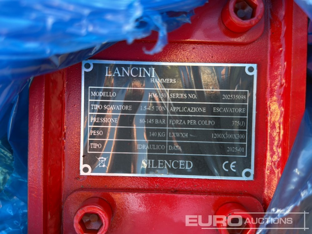 Unused 2025 Lancini HM-150 - Martillo hidráulico: foto 5 Unused 2025 Lancini HM-150 - Martillo hidráulico: foto 5