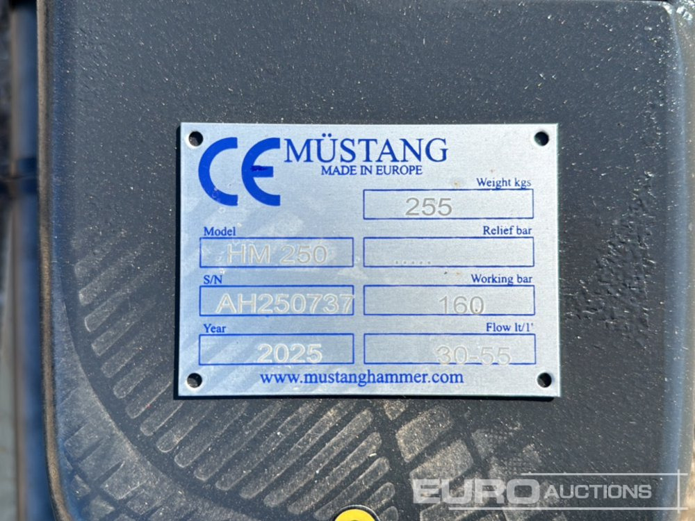 Unused 2025 Mustang HM250 - Martillo hidráulico: foto 5 Unused 2025 Mustang HM250 - Martillo hidráulico: foto 5