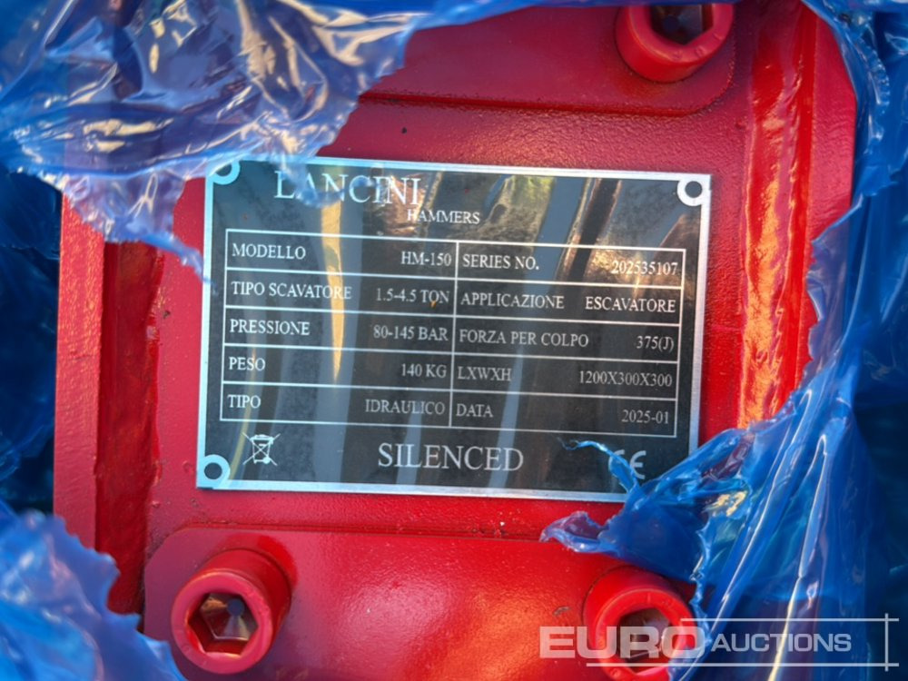 Unused Lancini HM-150 - Martillo hidráulico: foto 5 Unused Lancini HM-150 - Martillo hidráulico: foto 5