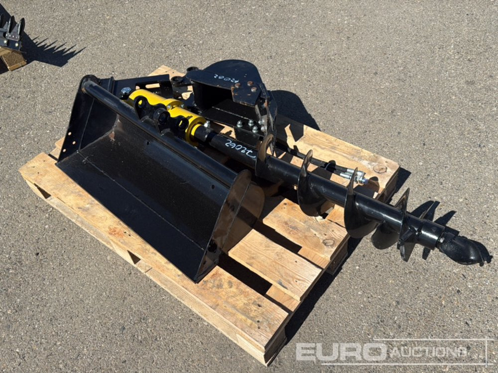 Unused Set of 8" Auger, 8" Digging, 30" Ditching Buckets to suit Mini Excavator / Conjunto Ahoyador y 2 Cazos - Cazo: foto 1 Unused Set of 8" Auger, 8" Digging, 30" Ditching Buckets to suit Mini Excavator / Conjunto Ahoyador y 2 Cazos - Cazo: foto 1