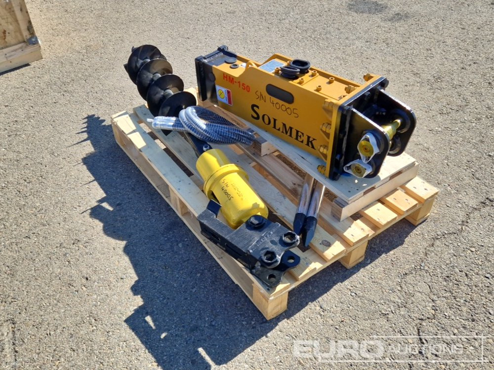 Unused Set of Hydraulic Breaker Solmek HM 150, Auger to suit 1.5 - 4.5 Ton Excavator to suit JPC Excavator / Conjunto Martillo Solmek HM-150 y Ahollador para Excavarota de 1,5 - 4,5 Ton para Excavador - Cazo: foto 3 Unused Set of Hydraulic Breaker Solmek HM 150, Auger to suit 1.5 - 4.5 Ton Excavator to suit JPC Excavator / Conjunto Martillo Solmek HM-150 y Ahollador para Excavarota de 1,5 - 4,5 Ton para Excavador - Cazo: foto 3