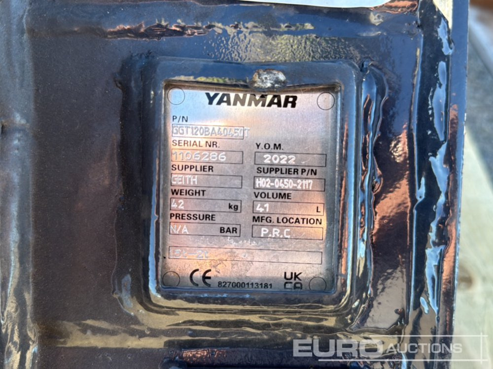 Yanmar Bucket GGT120BA40450T to Suit 1.5-2 Ton Excavator (S/Ns 1106286, 1106278, 1106285) (3 of) - Cazo: foto 5 Yanmar Bucket GGT120BA40450T to Suit 1.5-2 Ton Excavator (S/Ns 1106286, 1106278, 1106285) (3 of) - Cazo: foto 5