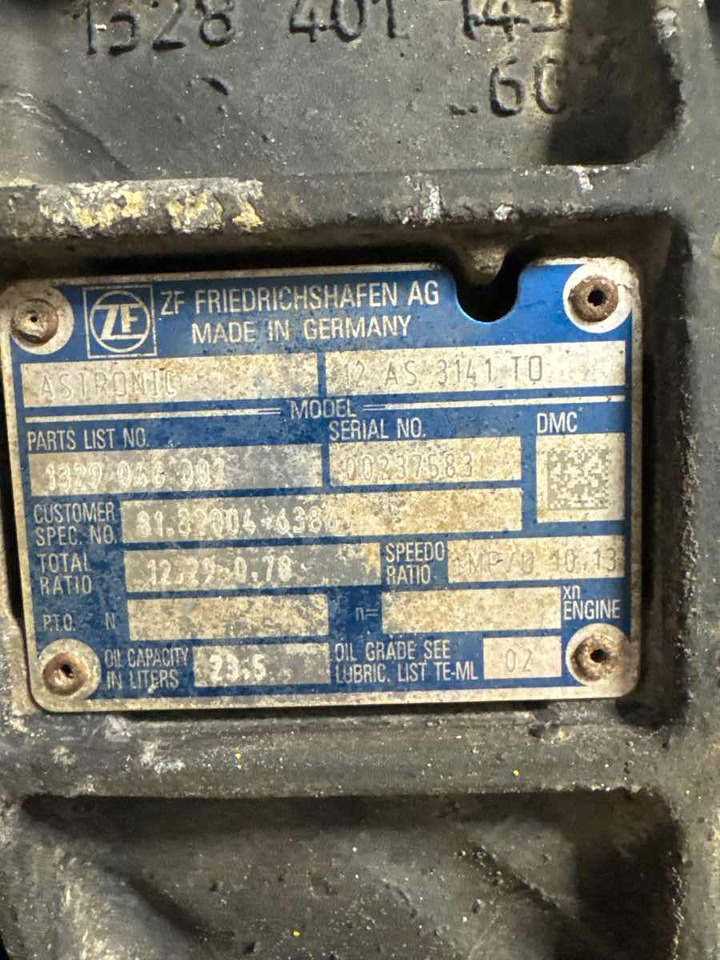 MAN GEARBOX 12AS3141 TO IT3 // 81.32004-6386 - Caja de cambios para Camión: foto 3 MAN GEARBOX 12AS3141 TO IT3 // 81.32004-6386 - Caja de cambios para Camión: foto 3