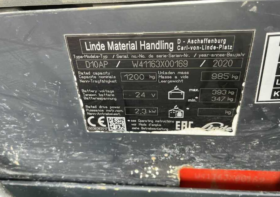 Linde D10AP - Apilador: foto 4 Linde D10AP - Apilador: foto 4