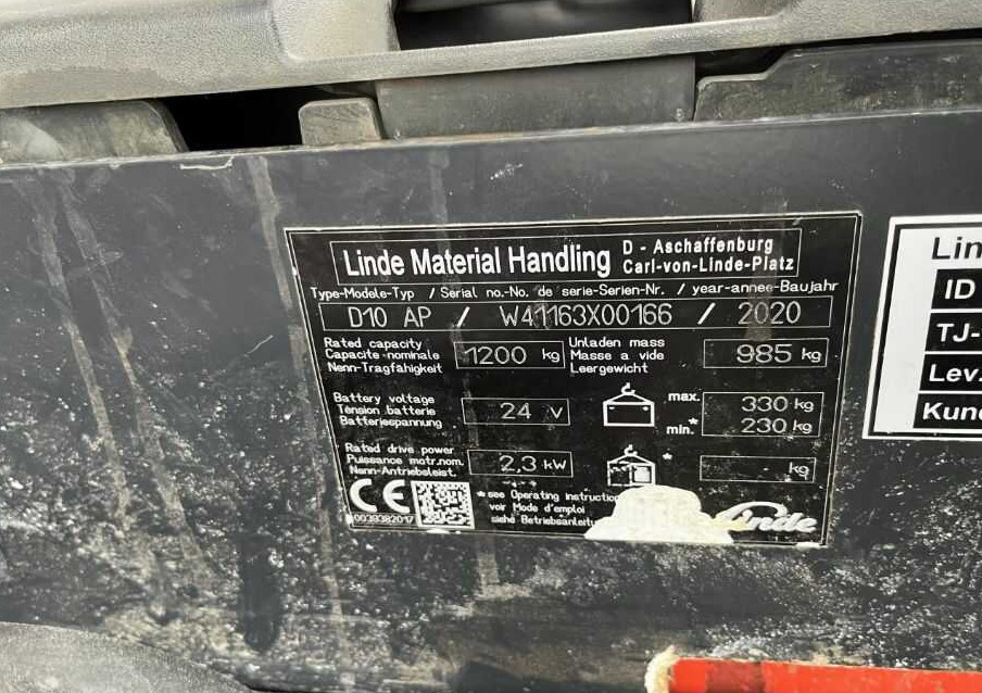 Linde D10AP - Apilador: foto 4 Linde D10AP - Apilador: foto 4