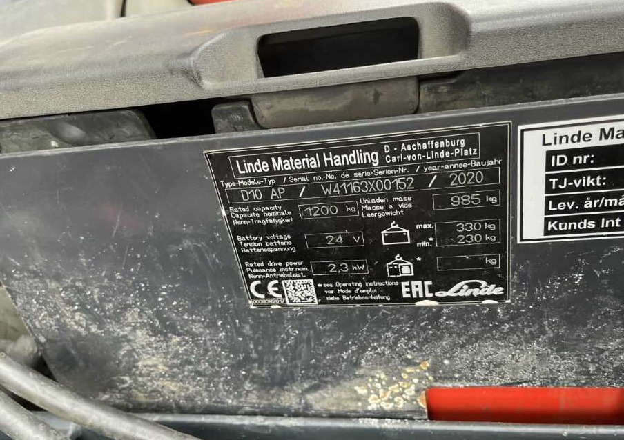 Linde D10AP - Apilador: foto 4 Linde D10AP - Apilador: foto 4
