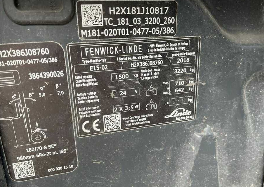 Linde E15-02 - Carretilla elevadora eléctrica: foto 3 Linde E15-02 - Carretilla elevadora eléctrica: foto 3